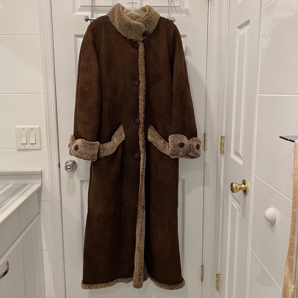 DENIMAXX Genuine Shearling Long Coat Size XL